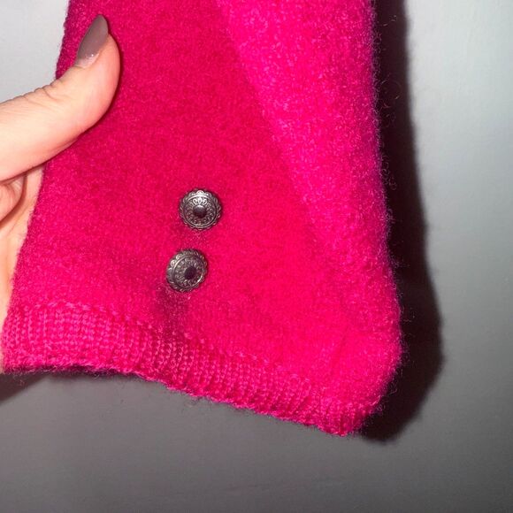 Carol Reed Boiled Wool Cropped Jacket - Magenta 10 - Picture 4 of 6